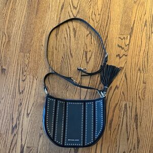 Michael Kors Black Crossbody Bag with Silver Studs